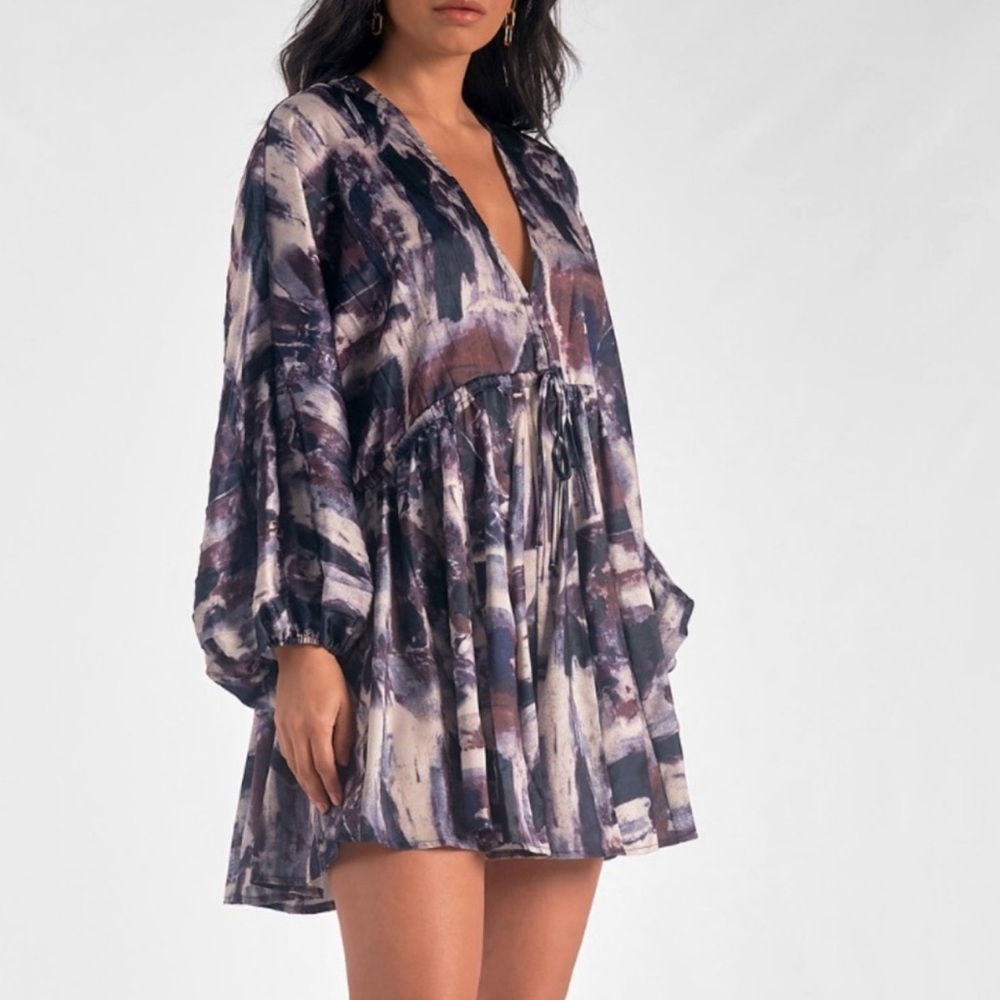 Gorgeous Slimming Babydoll Satin Silky Feel Mini Dress